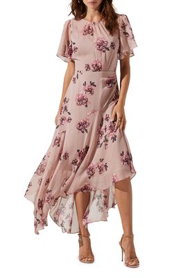 ASTR the Label Floral Print Dress in Dark Blush Multi Floral