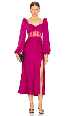 ASTR the Label Gianna Dress in Fuchsia