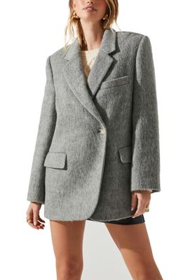 ASTR the Label Kindra Brushed Notch Lapel Coat in Gray