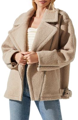 ASTR the Label Layne Fleece Jacket in Taupe