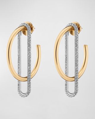 Astra Hoop Earrings with Pave Crystal Links