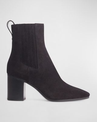Astra Suede Square-Toe Chelsea Boots