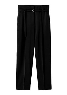 Astrid Belted Ankle-Crop Pants