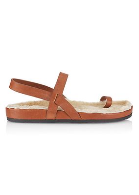Astrid Shearling-Lined Sandals