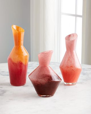 Asymmetrical Gradient Vase, Set of 3