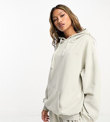 ASYOU branded hoodie in washed beige - part of a set-Brown