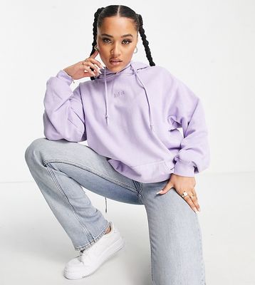 ASYOU branded oversized hoodie in washed lilac - part of a sets-Purple