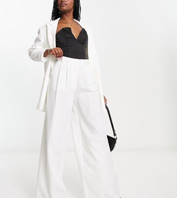 ASYOU tailored wide leg pants in white