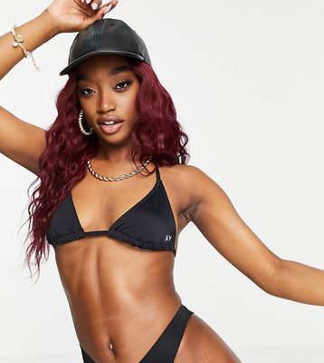 ASYOU triangle bikini top in black - BLACK