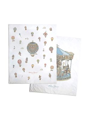 Atelier Choux balloon and carousel changing mat set - White