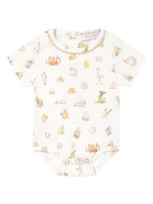 Atelier Choux Bébé Choux-print cotton body - White