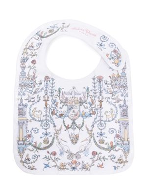 Atelier Choux graphic-print organic cotton bib - White