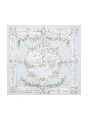 Atelier Choux graphic-print organic cotton blanket - Green