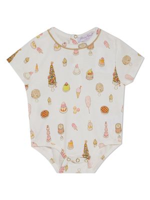 Atelier Choux graphic-print organic cotton bodysuit - Neutrals