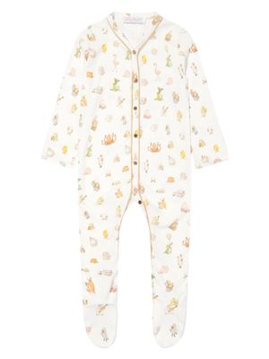 Atelier Choux graphic-print organic cotton pajamas - White