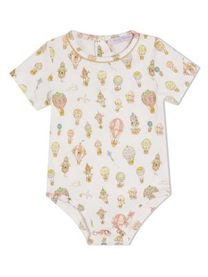 Atelier Choux Hot Air Balloons cotton bodysuit - Neutrals