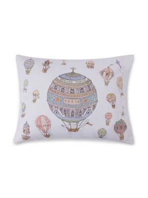 Atelier Choux illustration-print organic cotton cushion - White