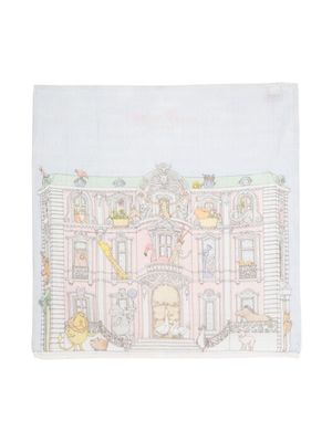 Atelier Choux Mansion organic cotton swaddle - Blue