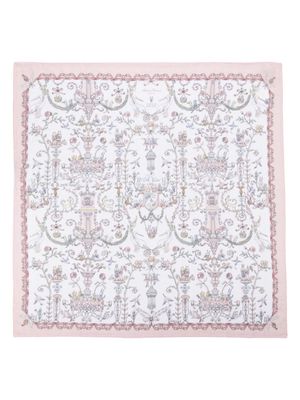 Atelier Choux motif-print organic cotton blanket - Pink