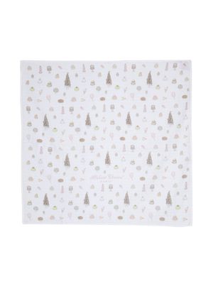 Atelier Choux Sweetie Pie organic cotton blanket - White