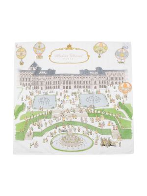 Atelier Choux Versailles Pastel organic cotton blanket - White