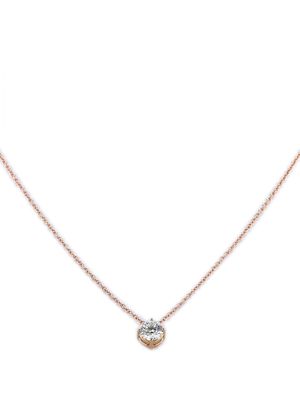 Atelier Collector Square rose gold diamond necklace - Pink
