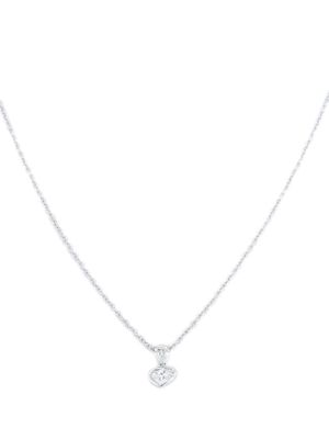 Atelier Collector Square white gold heart diamond necklace - Silver