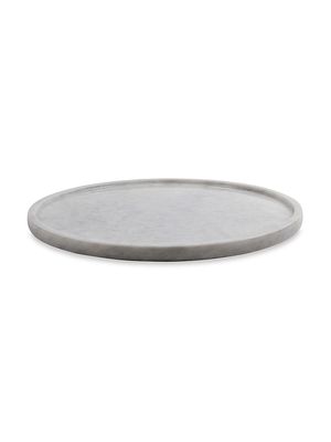 Athena 16'' Marble Round Place Tray - Pearl - Pearl