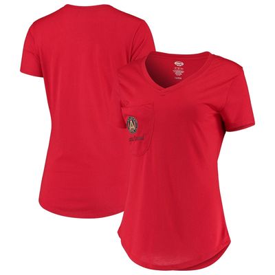 Atlanta United FC Concepts Sport Women's Unwind Pocket V-Neck T-Shirt - Red