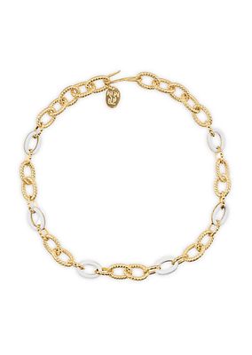 Atlantis 22K Gold-Plated & Enamel Chain Necklace