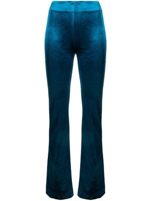 Atlein flared velvet trousers - Blue