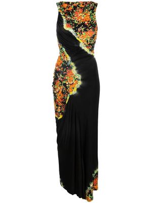 Atlein floral-print bodycon maxi dress - Brown