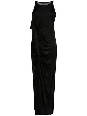 Atlein single-sleeve ruched gown - Black
