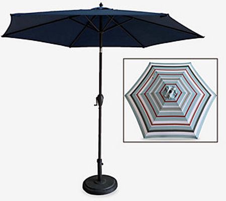 ATLeisure 9' EZ Tilt Patio Umbrella w/ Cover 2 Canopies