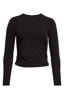 ATM Anthony Thomas Melillo Bracelet Sleeve Stretch Cotton T-Shirt in Black