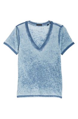 ATM Anthony Thomas Melillo Burnout Cotton Blend T-Shirt in Burnout Chambray