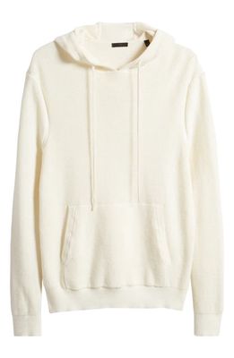 ATM Anthony Thomas Melillo Cotton & Cashmere Waffle Stitch Hoodie in Chalk