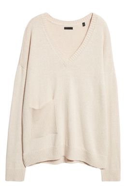 ATM Anthony Thomas Melillo Cotton & Linen Blend Sweater in Almond Butter