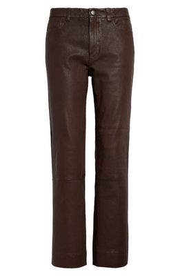 ATM Anthony Thomas Melillo Crop Flare Leather Pants in Chocolate