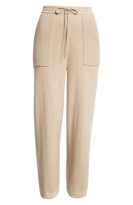 ATM Anthony Thomas Melillo Drawstring Knit Cotton & Cashmere Pants in Soft Fawn