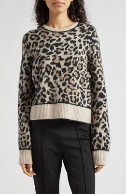 ATM Anthony Thomas Melillo Leopard Jacquard Sweater