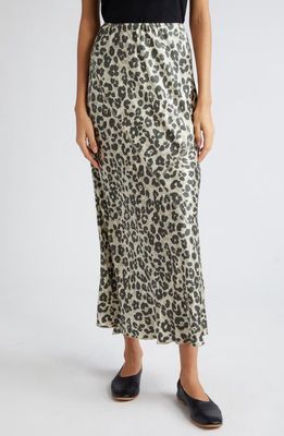 ATM Anthony Thomas Melillo Leopard Print Silk Charmeuse Maxi Skirt