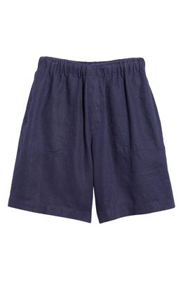 ATM Anthony Thomas Melillo Linen & Cotton Shorts in Ink