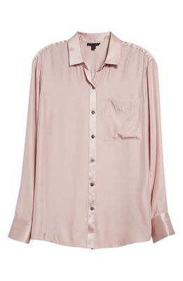 ATM Anthony Thomas Melillo Matte Silk Shirt in Pink Lilac