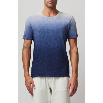 ATM Anthony Thomas Melillo Ombré Cotton Slub T-Shirt in Salt Grey /Ink Combo 