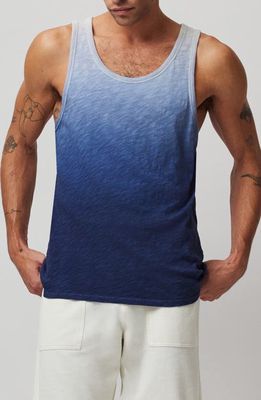 ATM Anthony Thomas Melillo Ombré Cotton Slub Tank in Salt Grey /Ink Combo 