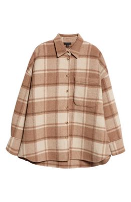 ATM Anthony Thomas Melillo Plaid Flannel Shirt Jacket in Natural Be
