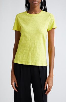 ATM Anthony Thomas Melillo Schoolboy Cotton Crewneck T-Shirt in Chartreuse Yellow