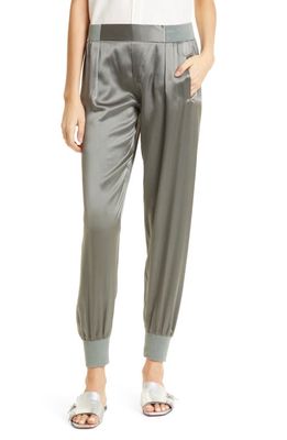 ATM Anthony Thomas Melillo Silk Joggers in Olive Drab
