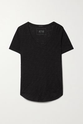 ATM Anthony Thomas Melillo - Slub Cotton-jersey T-shirt - Black